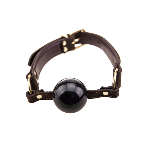 Korlátozó eszköz Bound Nubuck Leather Solid Ball Gag