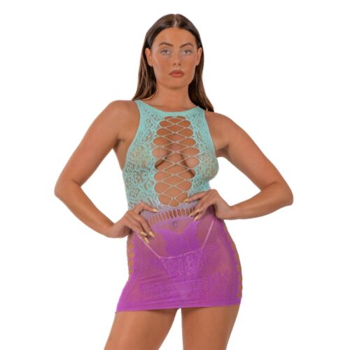 Kisruha Lace Ombre Fűző Hatású Mini Részletekkel
