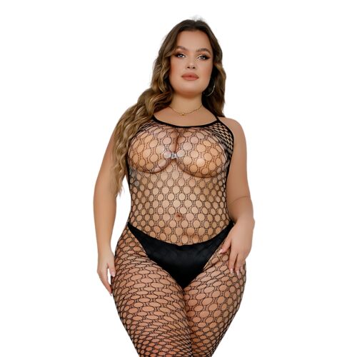 Bodystocking Lace by LJ Plus Size lábfej nélküli