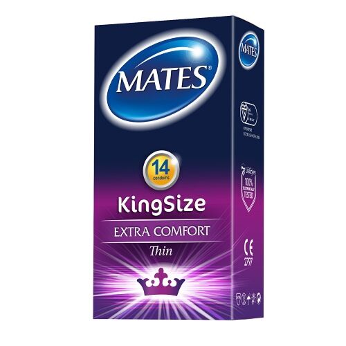 Kondom Mates King Size 14 db, szélesebb és biztonságos