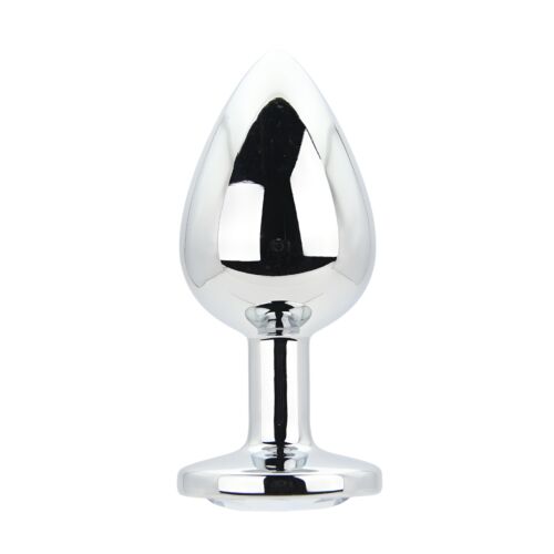 Anális dugó Toosh Metal Butt Plug Large Clear Stone Plata
