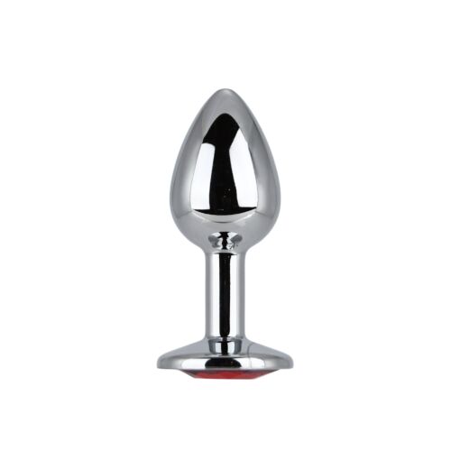 Butt Plug Toosh Metal Small Kővel Rojo