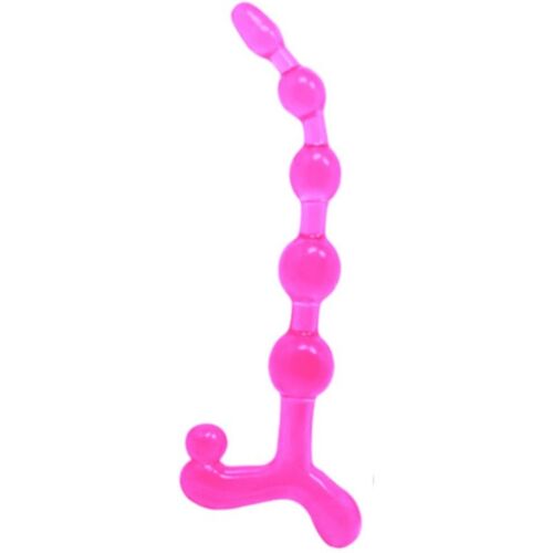 Anális gyöngyök BAILE BENDY TWIST PINK vízálló
