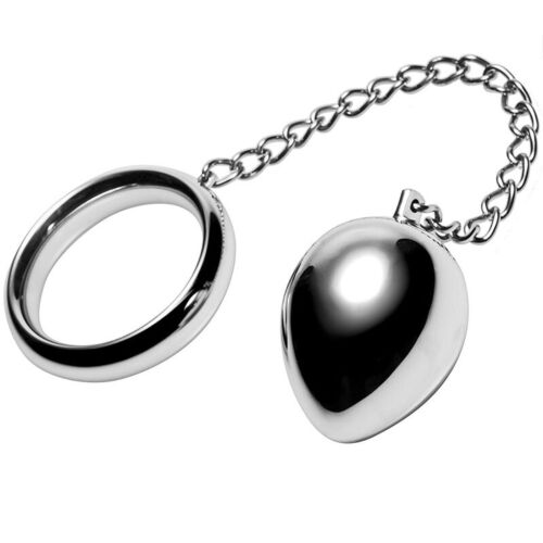 BDSM Gyűrű METAL HARD 40MM + Lánc és Fém Golyó