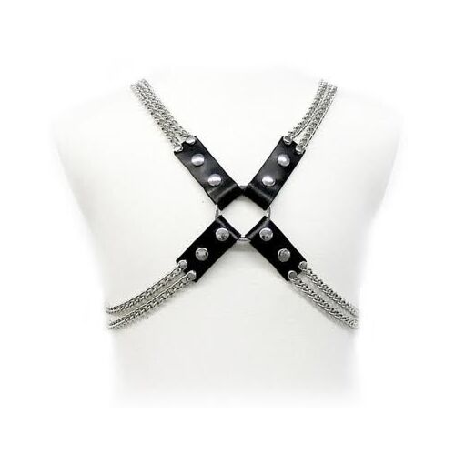 BDSM Átölelés LEATHER BODY Fém Pántos és Állítható