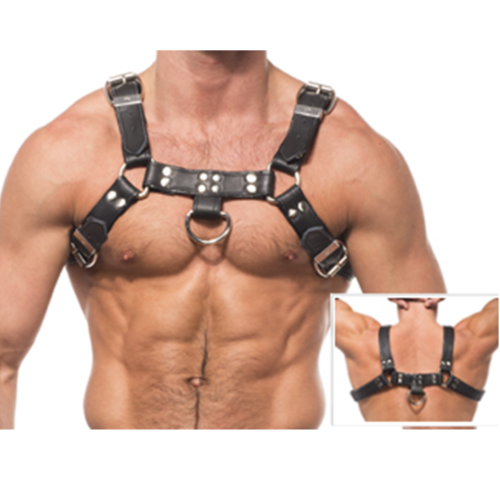 BDSM Arnész LEATHER BODY Chain Harness III - Erő és Állíthatóság
