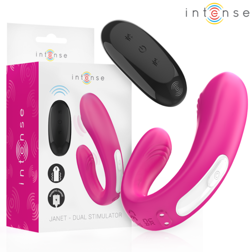 Dual Stimuláló Vibrátor INTENSE REMOTE CONTROL Janet