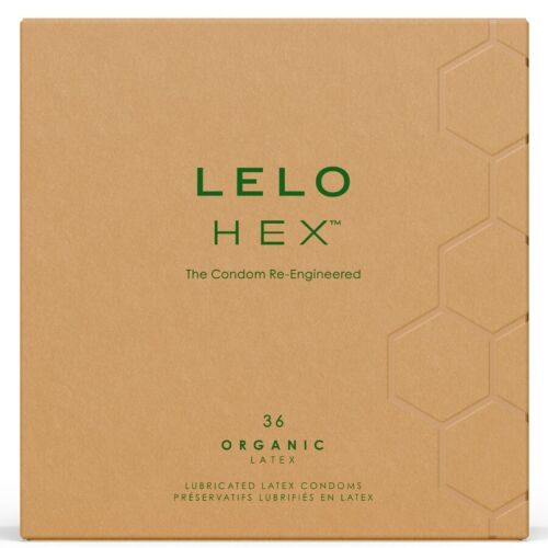 Kondom Lelo HEX Organikus 36 darabos csomag microhexagonal dizájnal