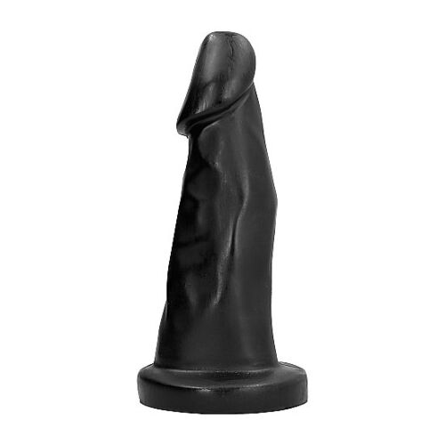 Dildo ALL BLACK 27 cm élvezetes íveléssel
