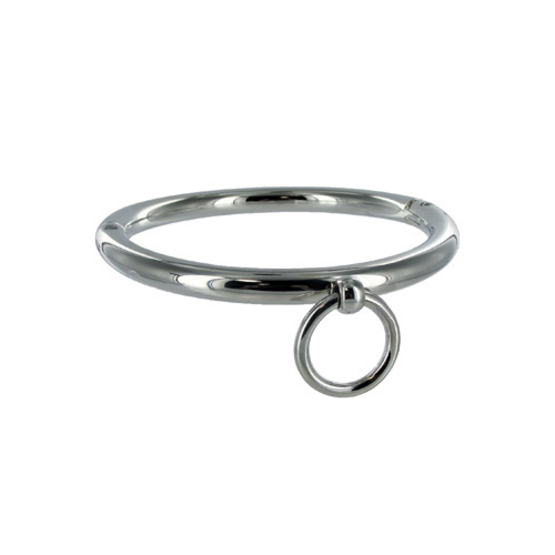 BDSM Nyaklánc METAL HARD 18cm Gyűrűvel