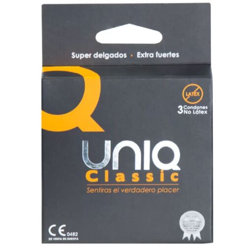 Kondom UNIQ Classic 3 db | Extra vékony és latexmentes