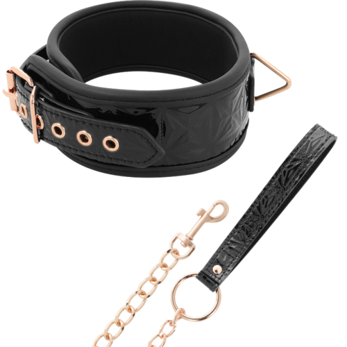 Bondage BEGME BLACK EDITION Kábel nagyméretű nyakgyűrűvel