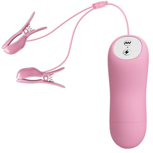 Vibrátor BAILE Romantic Wave mellbimbó csipesz vibrációval és elektroshockkal