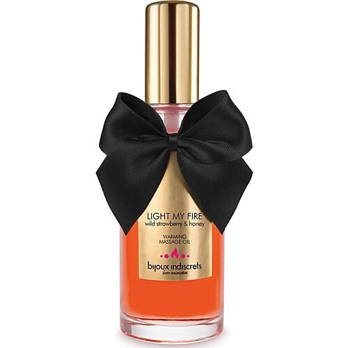 Masszázs Olaj Bijoux Heat Effekt Eper Aroma 100 ml