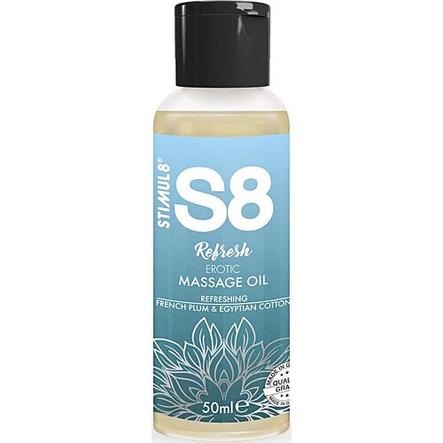 Masszázs Olaj STIMUL8 S8 Refresh 50 ml frissítő illattal