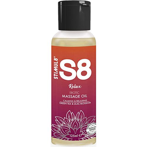 Masszázs olaj STIMUL8 S8 RELAX Zöld tea 125 ml