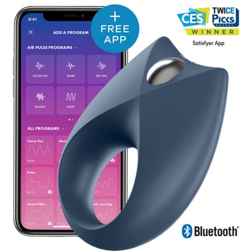 Cock Ring SATISFYER CONNECT POWERFUL ROYAL ONE mobil applikációval