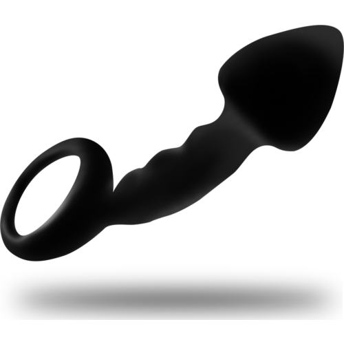 Ribbed Anal Plug OHMAMA Anális Dugó Különleges Gyűrűvel