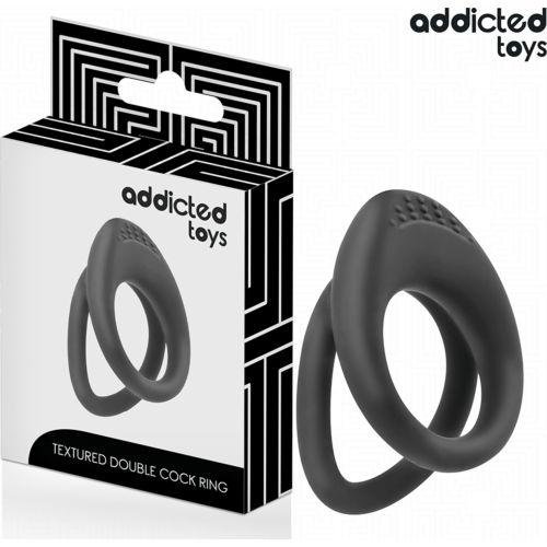 Dupla textúrájú péniszring ADDICTED TOYS