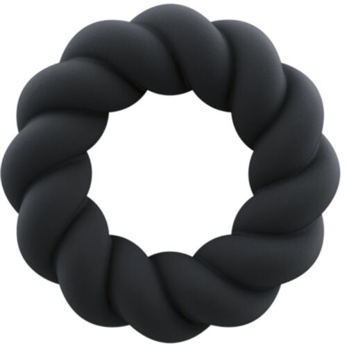 Maszturbátor gyűrű ROCKS-OFF Twist fekete szilikon