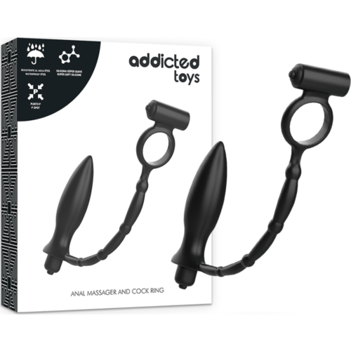 BDSM Anális Plug ADDICTED TOYS Vibráló Gyűrűvel