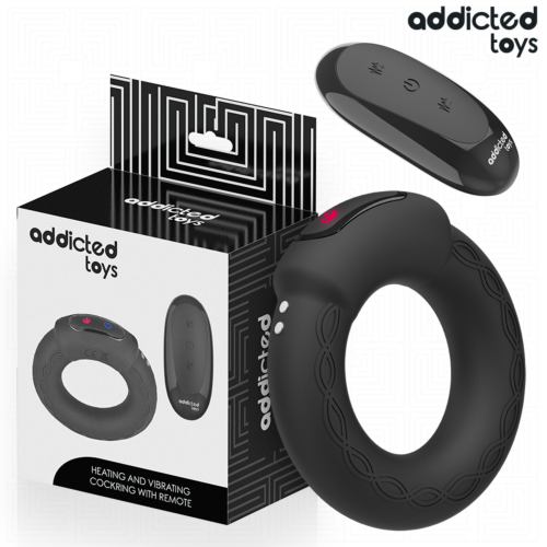 Vibrátor ADDICTED TOYS Fűtő hatású vibráló gyűrű távirányítóval