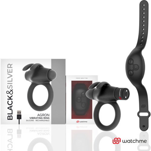 Péniszgyűrű BLACK&SILVER AGRON távirányítóval