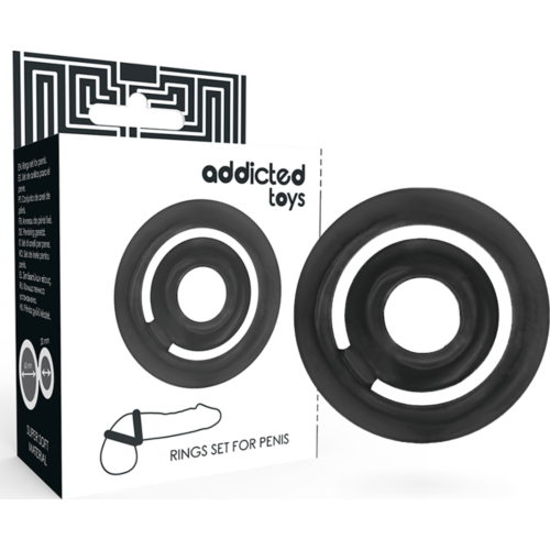 Cock Ring ADDICTED TOYS POTENZ - Kétgyűrűs kialakítás