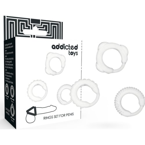 Péniszgyűrű Készlet ADDICTED TOYS C-RING