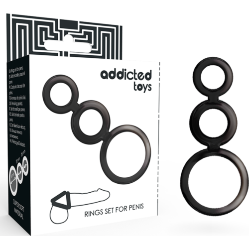 Péniszgyűrűk ADDICTED TOYS - Füstös szett