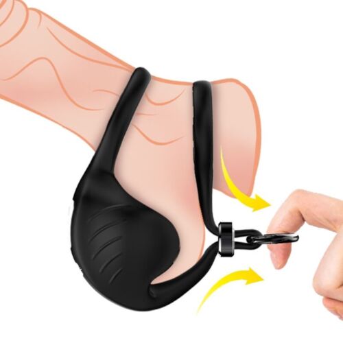 Fekete scrotum vibráló gyűrű az ARMONY-tól