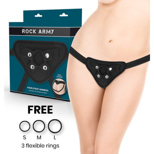 Állítható Hám ROCK ARMY Szilikon Gyűrűkkel