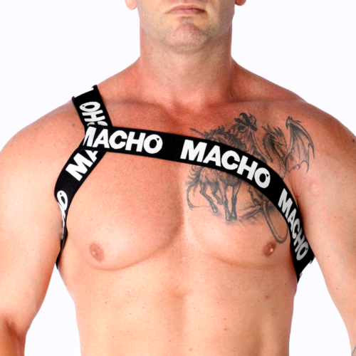 Hám MACHO UNDERWEAR ROMAN HARNESS WHITE L/XL