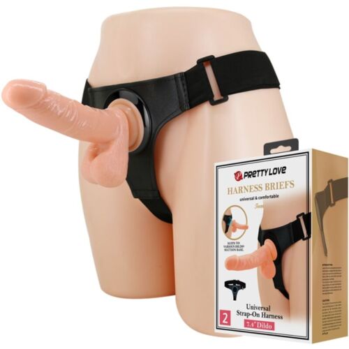 Universális Hám PRETTY LOVE Tom 20 cm Dildóval