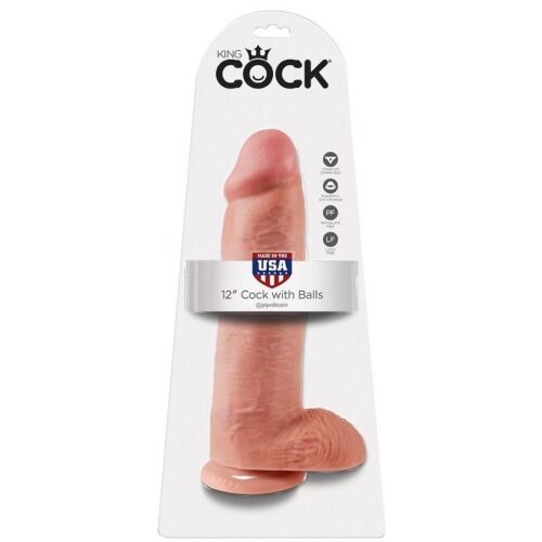 Dildo KING COCK - DILDO FLESH WITH BALLS 30.48 cm