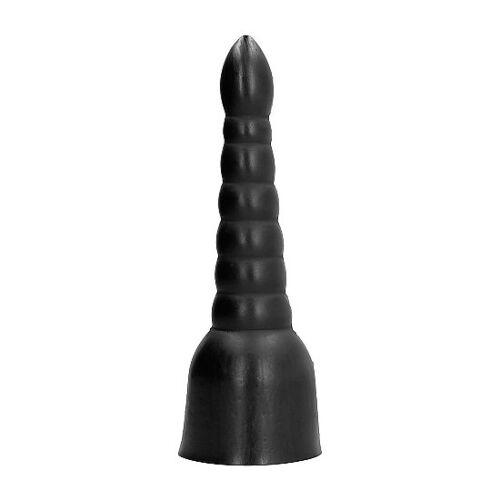 Dildo ALL BLACK 34 CM széles alappal