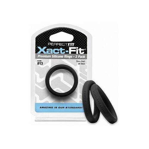 Xact-fit 2 darabos szilikon gyűrű készlet 13,6cm - fekete
