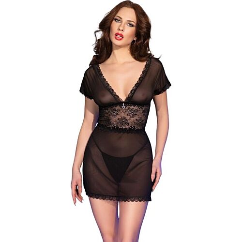 Babydoll CHILIROSE CR 4830 átlátszó tüllből