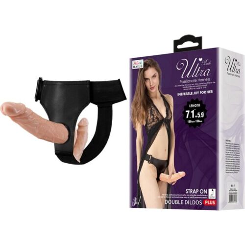 Kétvégű dildó arccal BAILE HARNESS COLLECTION