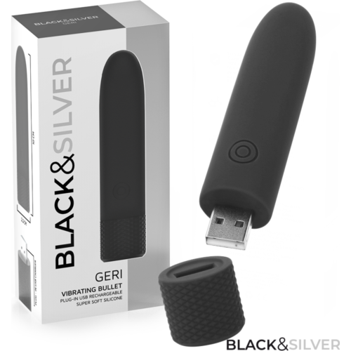 Vibráló golyó BLACK&SILVER GERI USB újratölthető