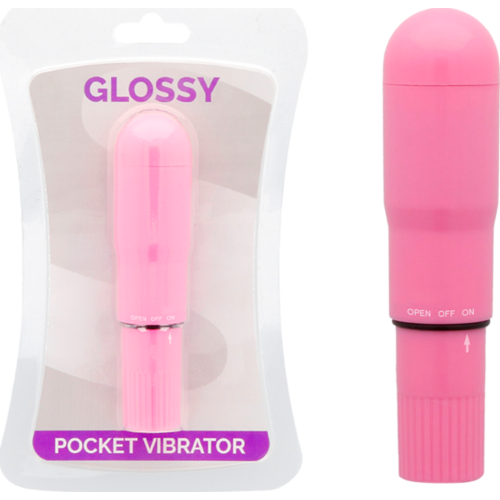 Zseb Vibrátor GLOSSY Deep Rose vízálló kialakítással