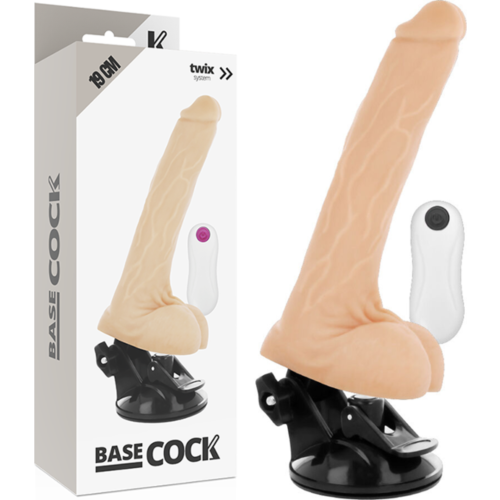 Realista Vibrátor BASECOCK 19 CM Távirányítóval