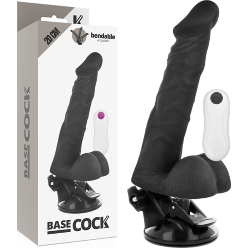 Dildo BASECOCK 20 cm távirányítóval