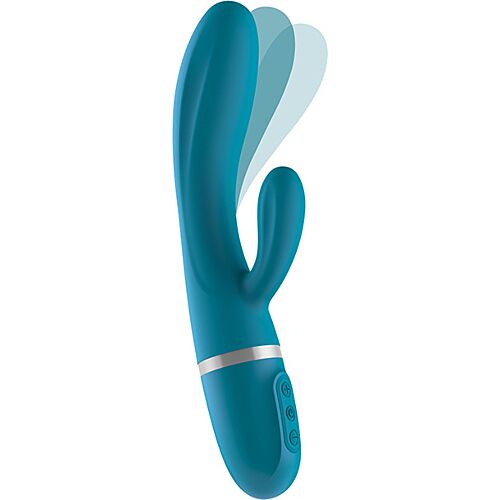 Vibrátor Liebe Bend It Plus Ocean Blue kétszeres stimulációval