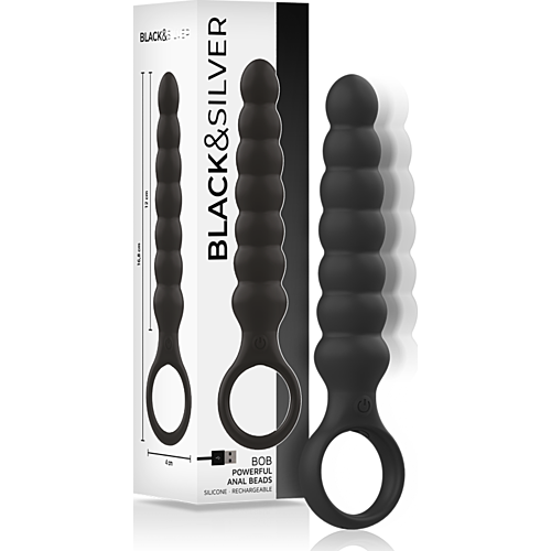 Vibrátor BLACK&SILVER Bob erőteljes anális stimulátor