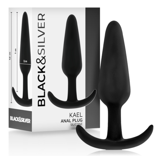 Anális dugó BLACK&SILVER Kael közepes fogantyúval