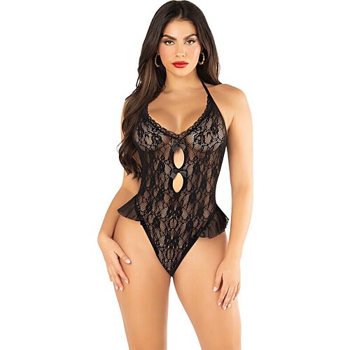 Bodysuit LEG AVENUE Black Bow és Ruffle egy méretben