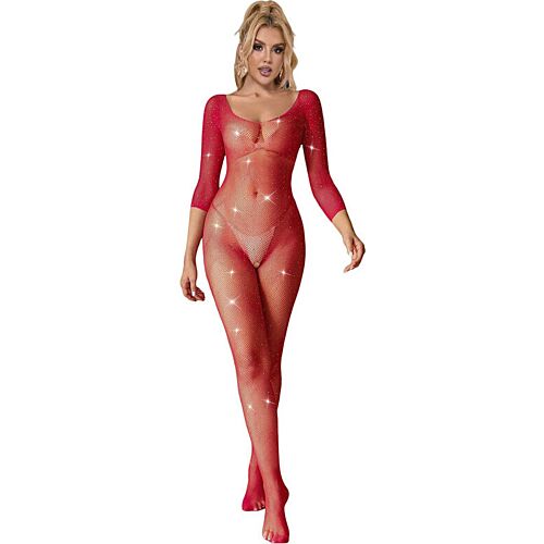 Bodystocking SUBBLIME 952419 Piros Hosszú Ujjú