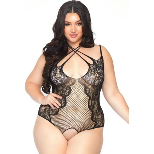 Bodysuit Leg Avenue Teddy 1X-2X csipkével