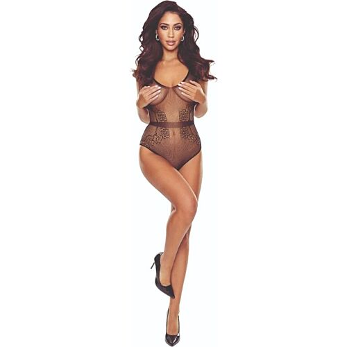 Bodystocking PASSION BS115 fekete hálós
